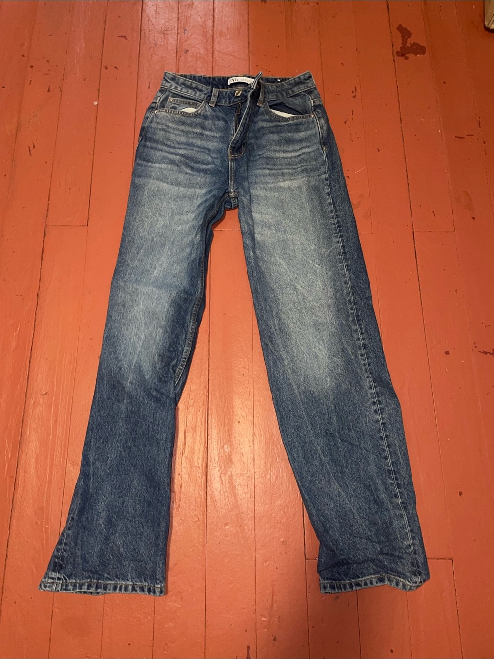 Zara Men's Medium Blue Bootcut Jeans